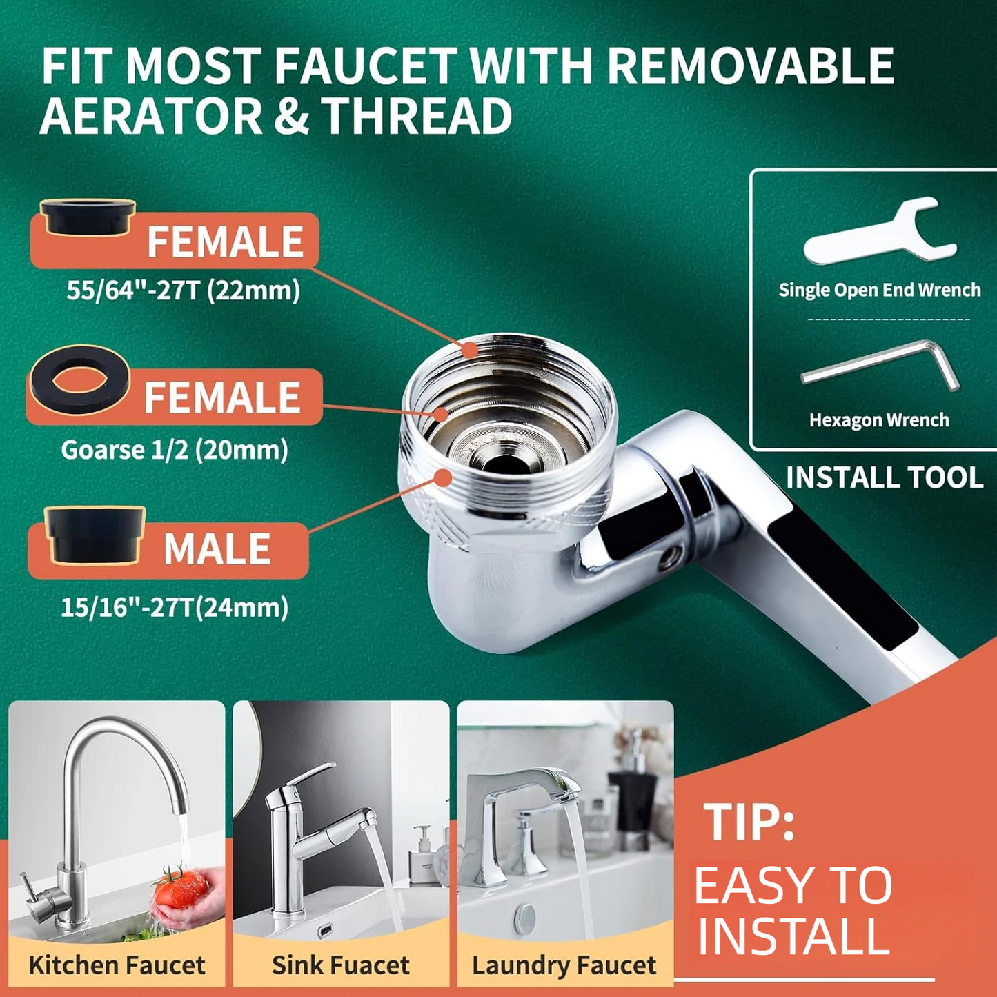 Avasoma® 1080° Swivel Faucet - Multifunctional Universal Robotic Arm🏉❤️