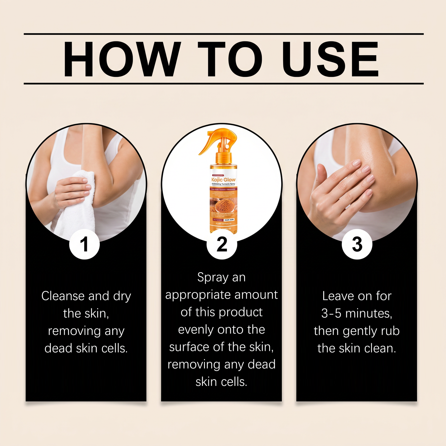 š½EvolvionĀ® Kojic Acid & Turmeric Exfoliating Spray ā Body & Foot Care