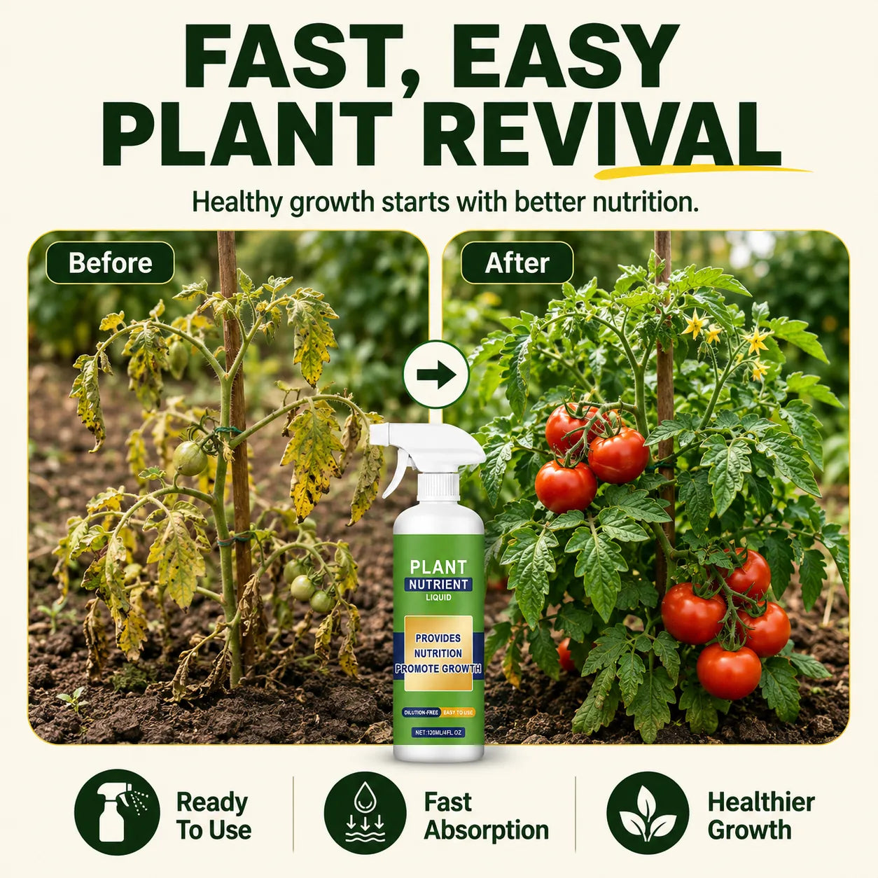 🌿Ready-to-Use Plant Nutrient Spray for Indoor Plants, Flowers, Vegetables & Trees