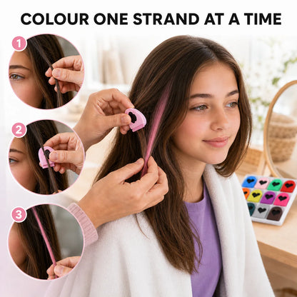 🎨 12-Color Washable Temporary Hair Chalk Set
