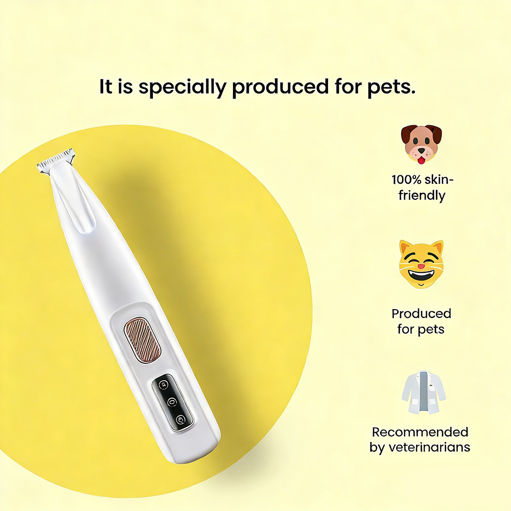 Precision Pet Paw Trimmer with LED Light – Ultra-Quiet, Cordless & Waterproof Grooming Kit