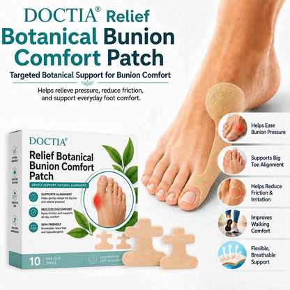 🏅🏉DOCTIA® Relief Botanical Bunion Comfort Patcht👠💃（Physical Stretch Support + Botanical Comfort Formula)