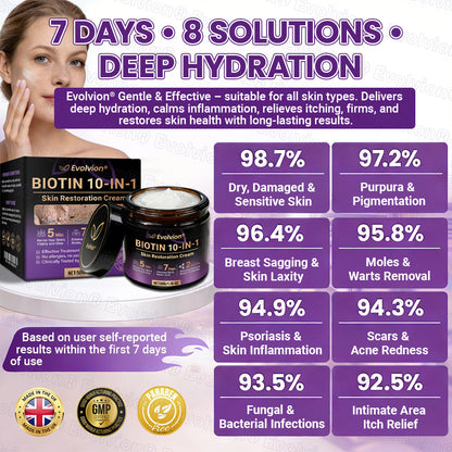 Made and Shipped from UK🏉👨‍⚕️Evolvion® Biotin 10-in-1 All-in-One Barrier Repair Cream - Last Day Promotion: 50% OFF