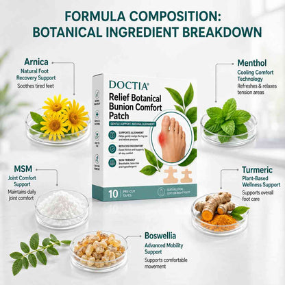 🏅🏉DOCTIA® Relief Botanical Bunion Comfort Patcht👠💃（Physical Stretch Support + Botanical Comfort Formula)