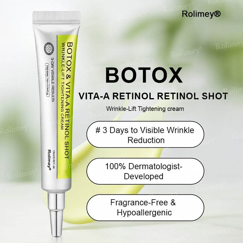 Made and shipped from the UK 🏉Rolimey® Botox & Vita-A Retinol Shot Wrinkle-Lift Tightening cream - Last Day Promotion 70% OFF