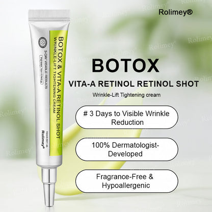 Made and shipped from the UK 🏉Rolimey® Botox & Vita-A Retinol Shot Wrinkle-Lift Tightening cream - Last Day Promotion 70% OFF