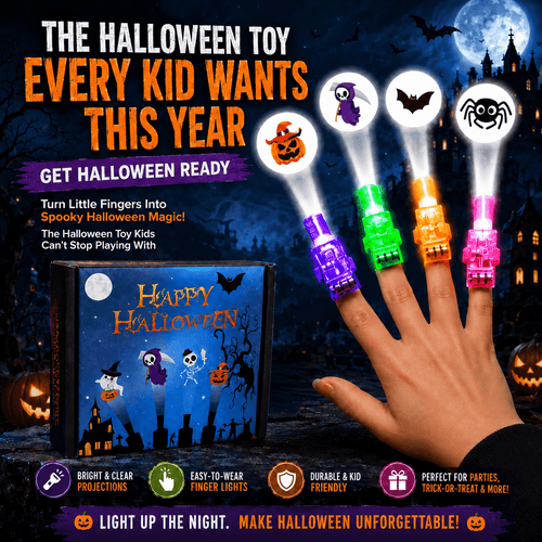 Halloween Finger Lights, Glow Finger Toys for Kids, Party Favor, Halloween Party Decorations & Gifts❤️❤️❤️