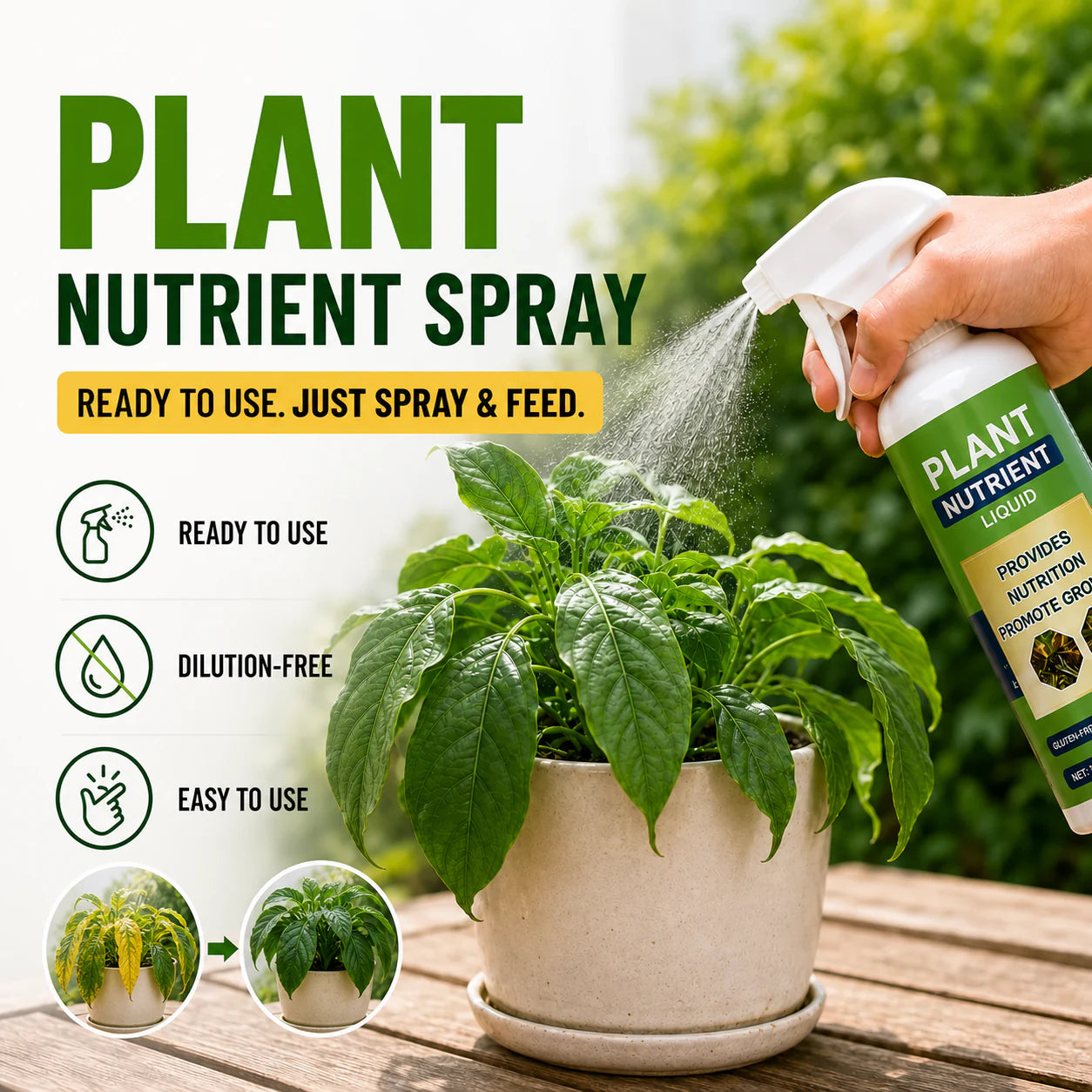 🌿Ready-to-Use Plant Nutrient Spray for Indoor Plants, Flowers, Vegetables & Trees