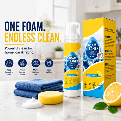 🔥Multi-Purpose Foam Cleaner – Deep Clean for Car, Home & Fabric🦄