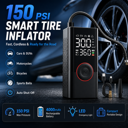 🚗Portable Tire Inflator – Fast Air Pump for Car, Bike, Motorcycle & Sports Balls💕💕💕