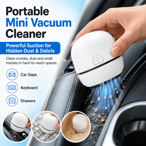 Portable Mini Vacuum Cleaner, Powerful Cleaning for Hidden Dust & Crumbs-up❤️❤️❤️❤️