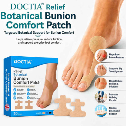 🏅DOCTIA® Relief Botanical Bunion Comfort Patcht👠💃（Physical Stretch Support + Botanical Comfort Formula)