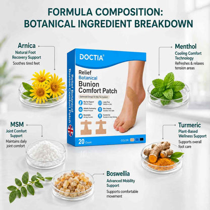 🏅DOCTIA® Relief Botanical Bunion Comfort Patcht👠💃（Physical Stretch Support + Botanical Comfort Formula)