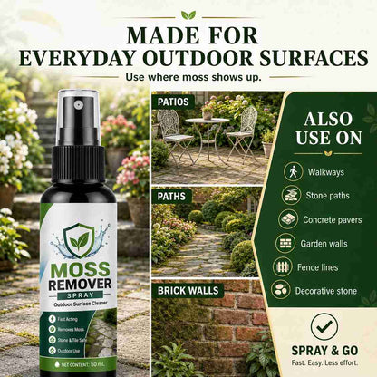 🔥🏉Outdoor Moss Remover Spray – Fast-Acting Formula for Patios, Walkways & Garden Stones – no more fear of slipping and falling🚶‍♂️
