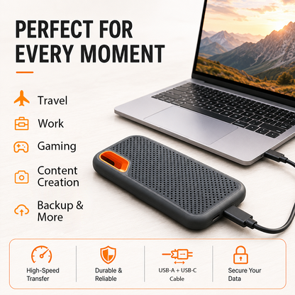 ⚡2TB Type-C Portable Mini SSD | High-Speed External Storage Drive for Laptop, Desktop & Smartphone🍀