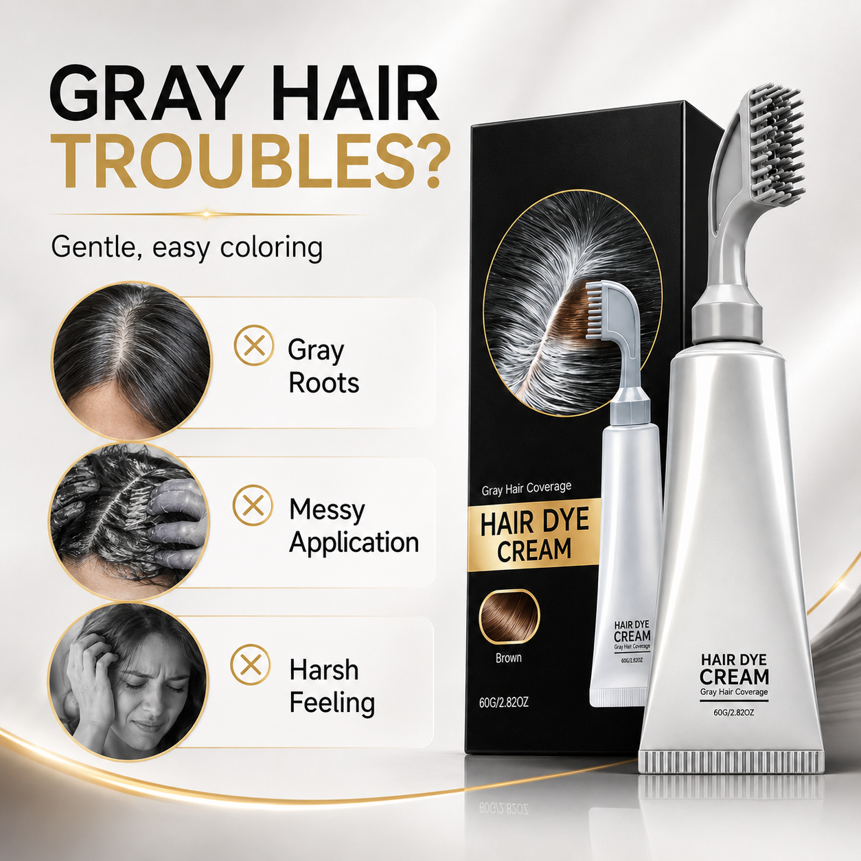 🔥Hair Dye Comb Cream – Restore Your Natural Hair Color & Cover Gray Hair💕💕💕