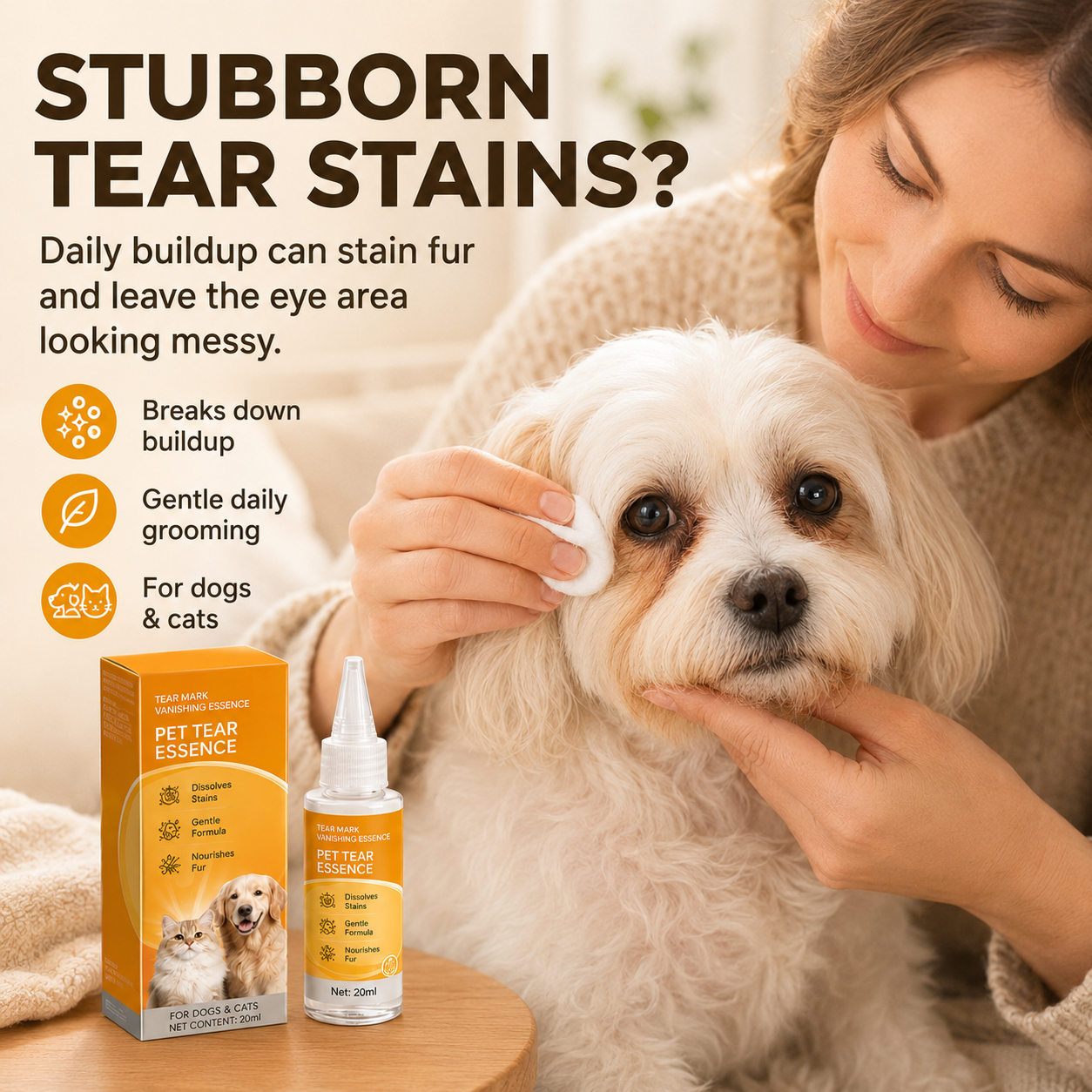 🔥Gentle Pet Eye Care – cleanses the delicate skin around the eyes and supports daily grooming 👀🦄