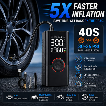 🚗Portable Tire Inflator – Fast Air Pump for Car, Bike, Motorcycle & Sports Balls💕💕💕