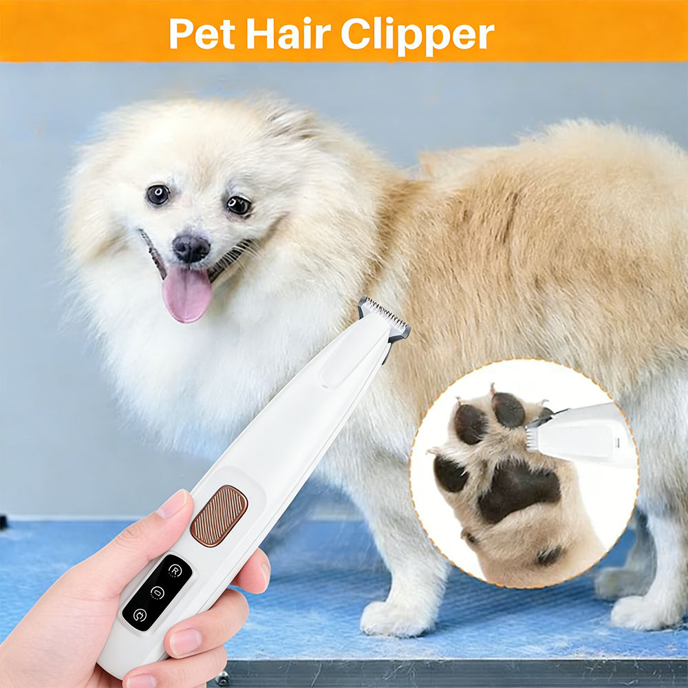 Precision Pet Paw Trimmer with LED Light – Ultra-Quiet, Cordless & Waterproof Grooming Kit