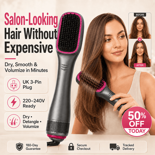3-in-1 Hair Dryer Brush – Salon-Looking Hair Without Salon Prices🦄