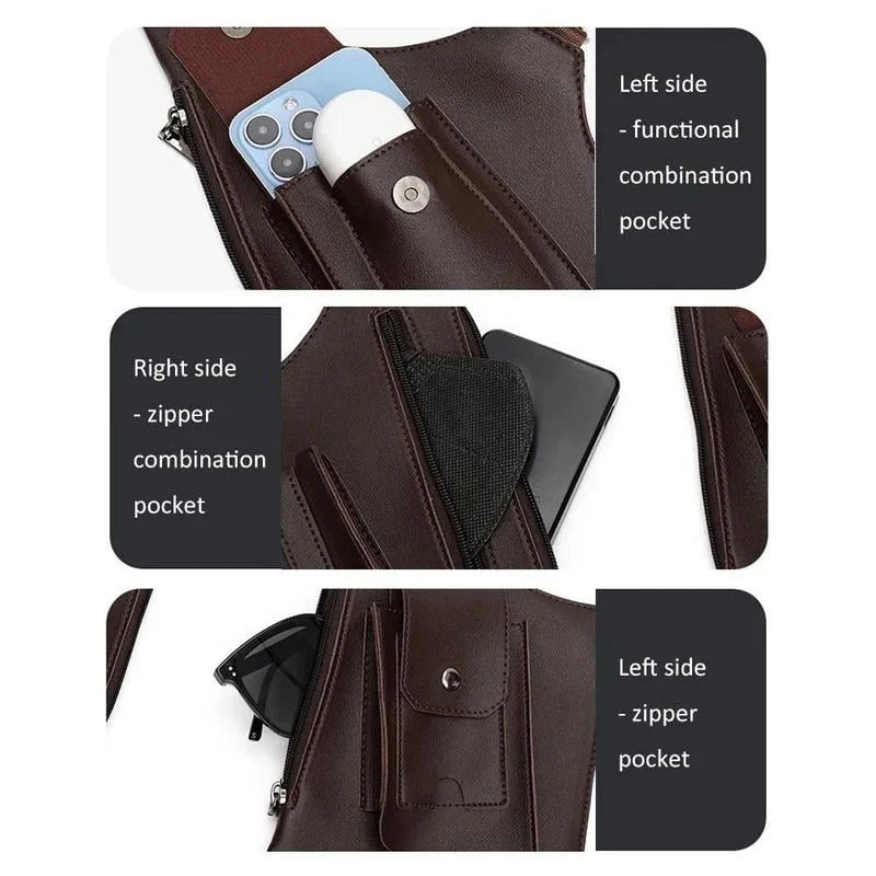 🧍‍♂️Avasoma® | Premium Leather Adjustable Underarm Shoulder Bag for Men & Women