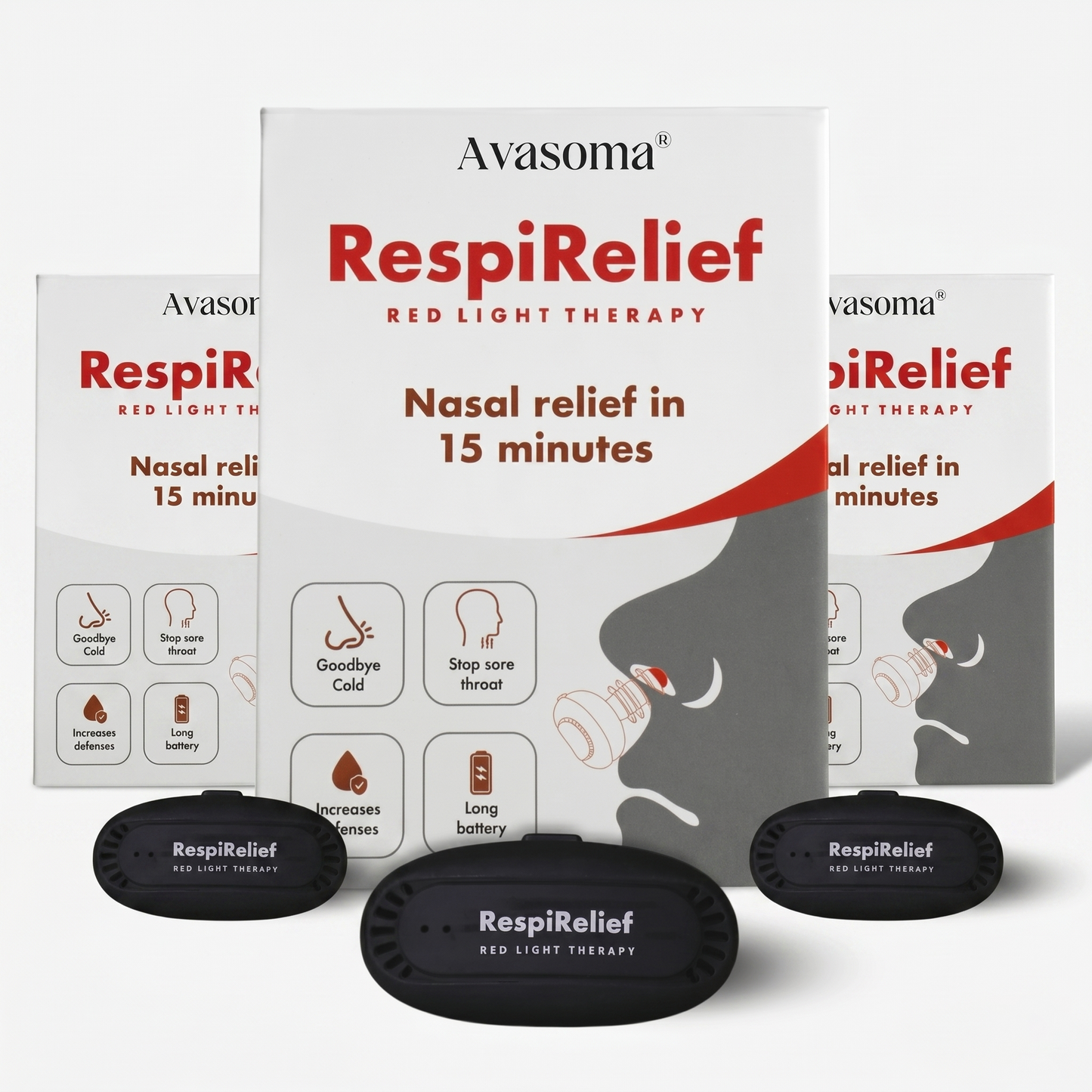 Avasoma® | Advanced 660nm Nasal Therapy Instant Relief for Allergies, Sinusitis & Congestion