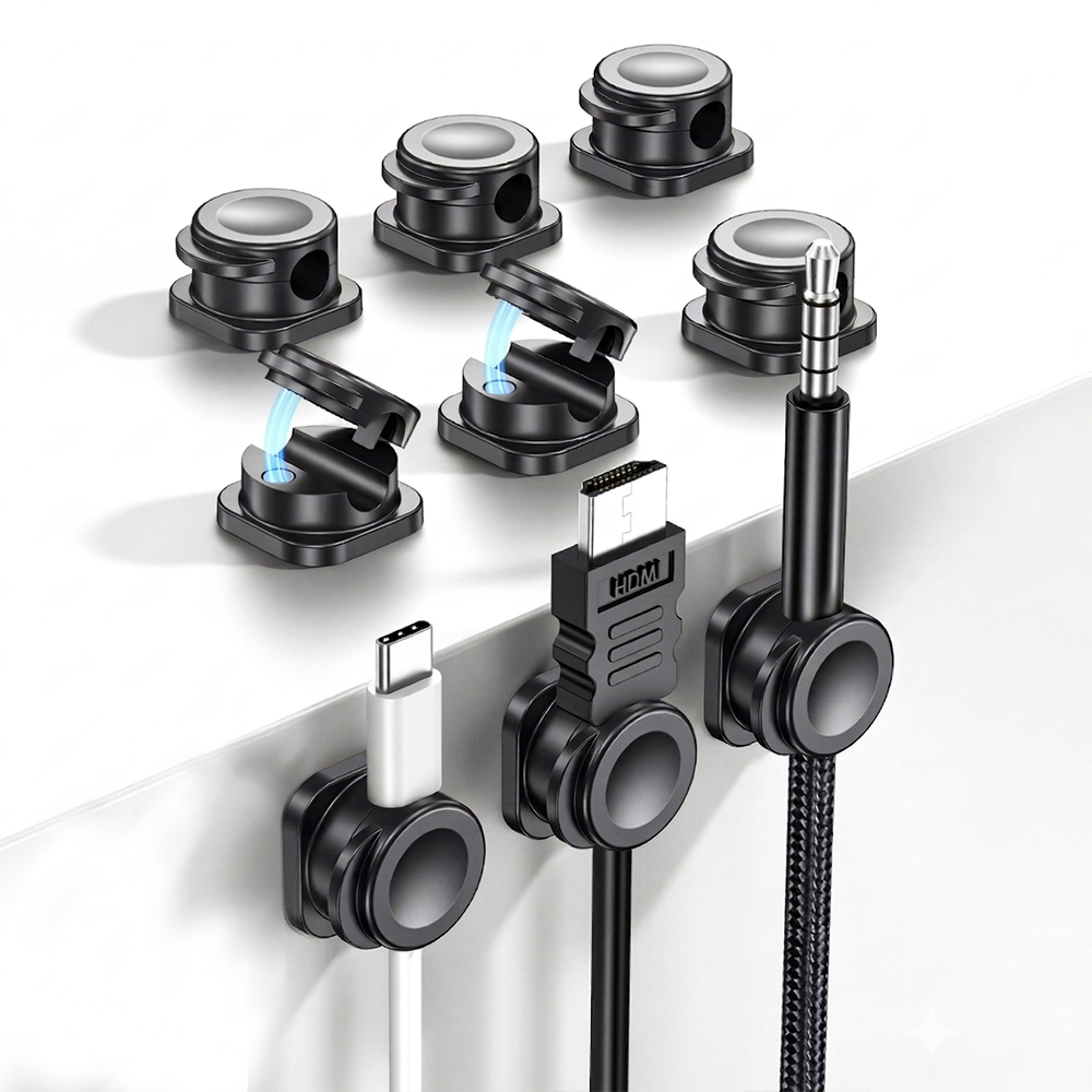 🧲Avasoma® 2026 Upgraded Magnetic Cable Organizer  🖥️ Universal Cord Holder