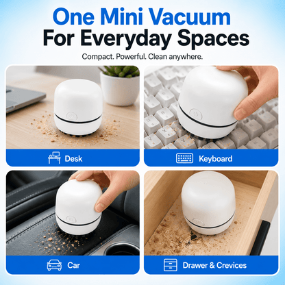 Portable Mini Vacuum Cleaner, Powerful Cleaning for Hidden Dust & Crumbs-up❤️❤️❤️❤️