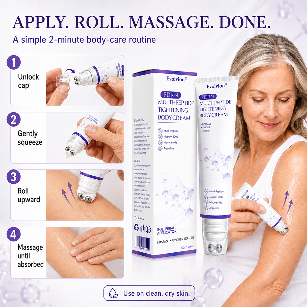 🦄 Evolvion® Crepey Skin Smoothing & Firming Roller Cream