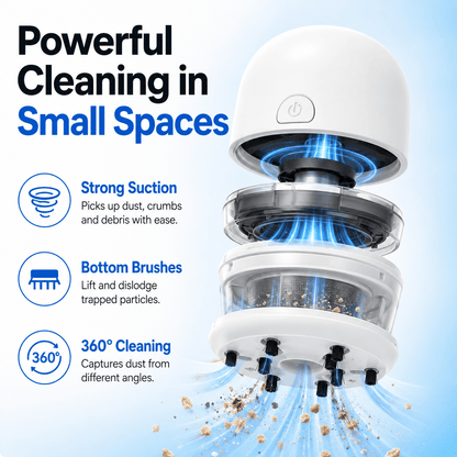 Portable Mini Vacuum Cleaner, Powerful Cleaning for Hidden Dust & Crumbs-up❤️❤️❤️❤️