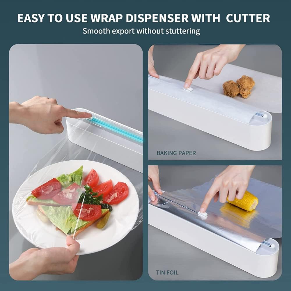 ⚖️ Avasoma® |Tin Foil & Cling Film Dispenserand Cutter-up