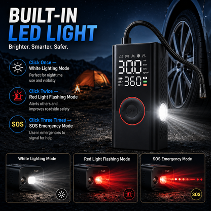 🚗Portable Tire Inflator – Fast Air Pump for Car, Bike, Motorcycle & Sports Balls💕💕💕