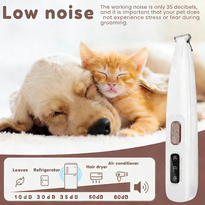 Precision Pet Paw Trimmer with LED Light – Ultra-Quiet, Cordless & Waterproof Grooming Kit