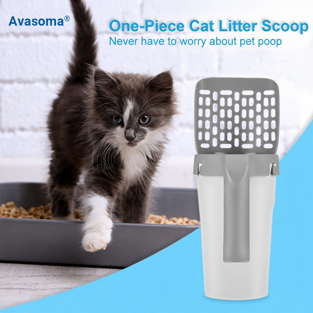 🐾Avasoma® Integrated Cat Litter System🔥: The Cleanest, Fastest Way to Scoop | One-Handed Operation, No More Odor!