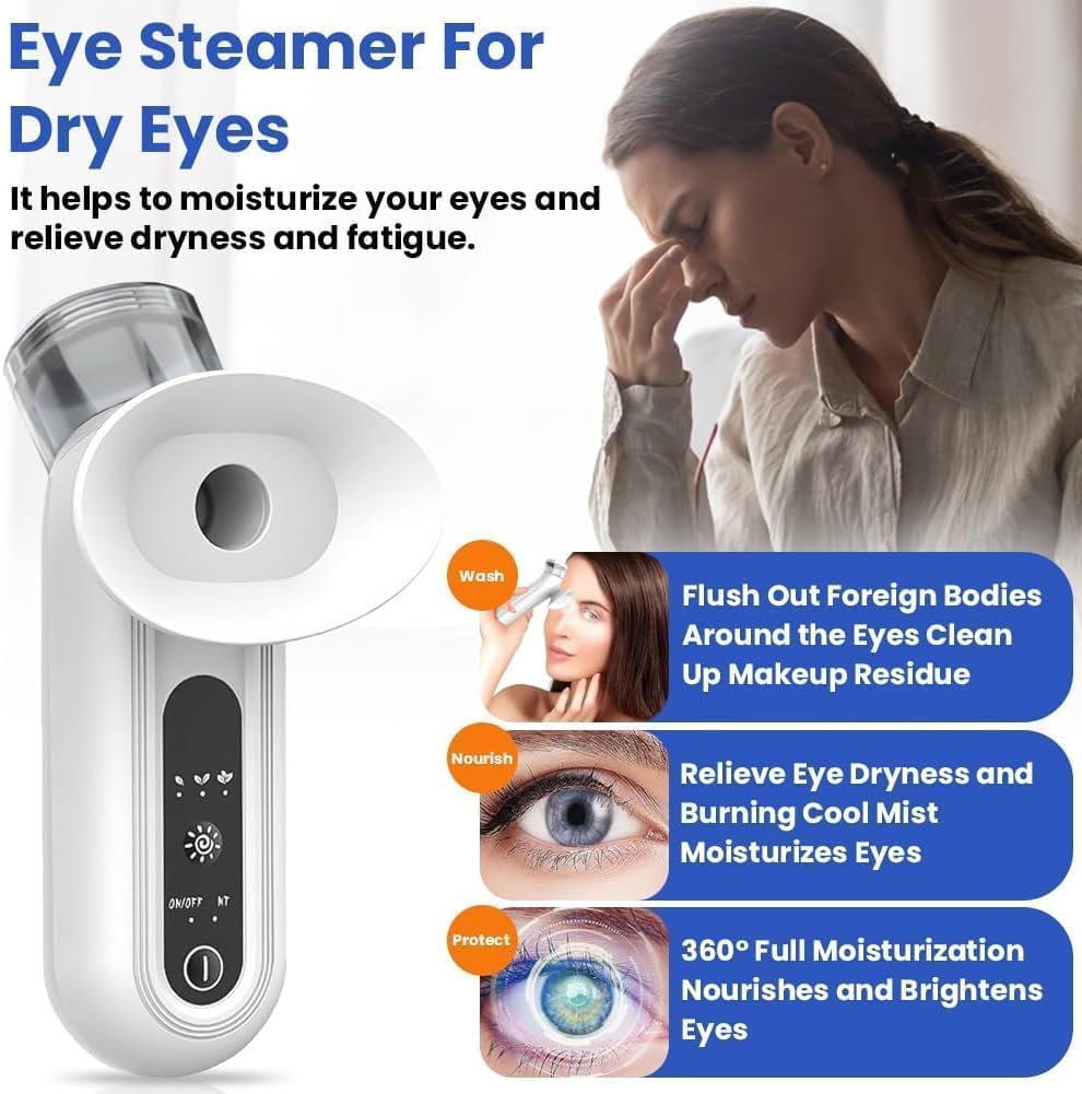 Avasoma® Professional Nano-Mist Eye Therapy — Dual Action Warm Compress & Deep Hydration System