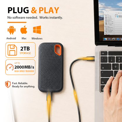 ⚡2TB Type-C Portable Mini SSD | High-Speed External Storage Drive for Laptop, Desktop & Smartphone🍀