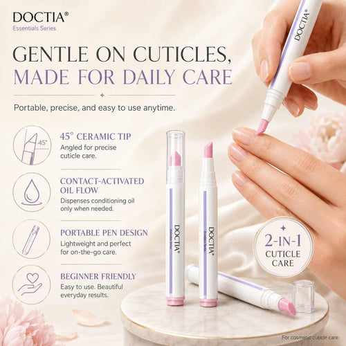 Cuticle Remover Pen Set with Cuticle Oil, Portable Cuticle Softener for Home DIY & Professional Nail Salon Manicure
