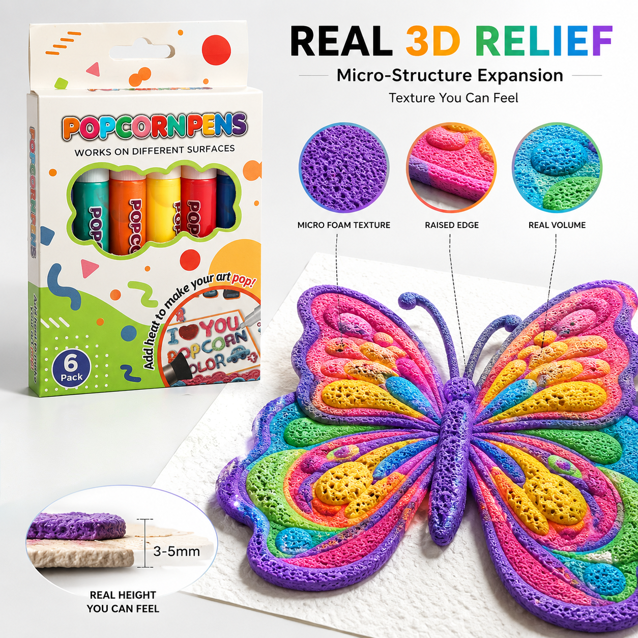 🦄🥏Save 50% by ordering today丨IEY® 3D Relief Art Pen – Turn Flat Drawings Into Touchable 3D Art🪄