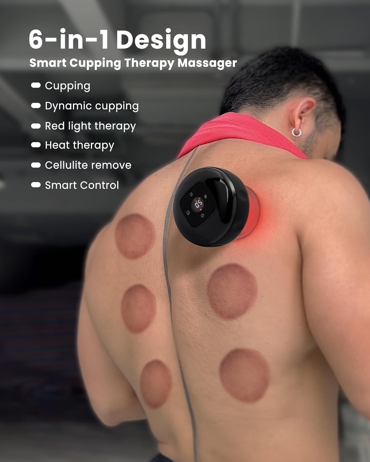 🛡️Avasoma® Smart Cupping Therapy Device: Professional AI-Powered Pain Relief, Deep Tissue Massage & Red Light Therapy for Muscle Recovery