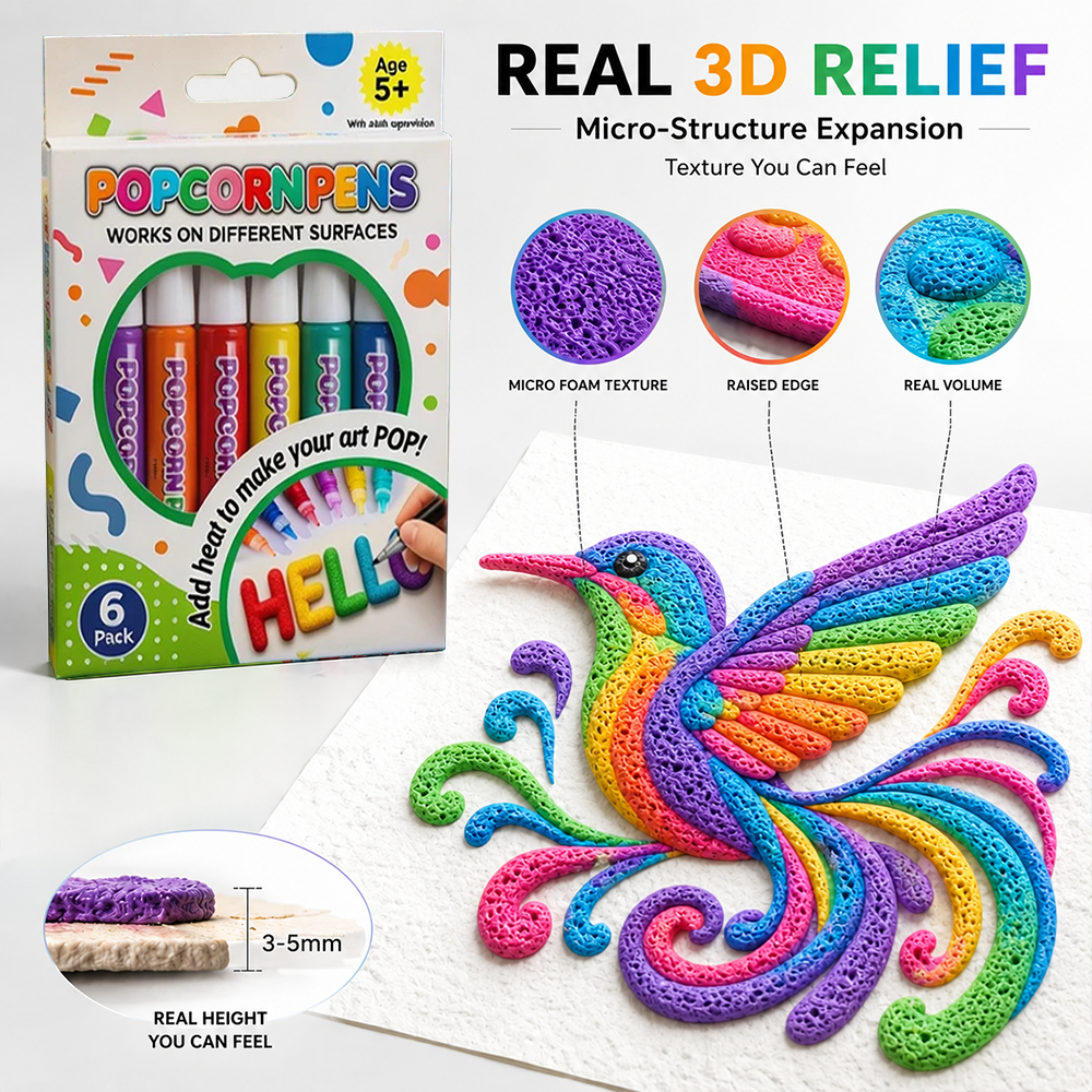 🦄👠Save62% by ordering today丨IEY® 3D Relief Art Pen – Turn Flat Drawings Into Touchable 3D Art🪄