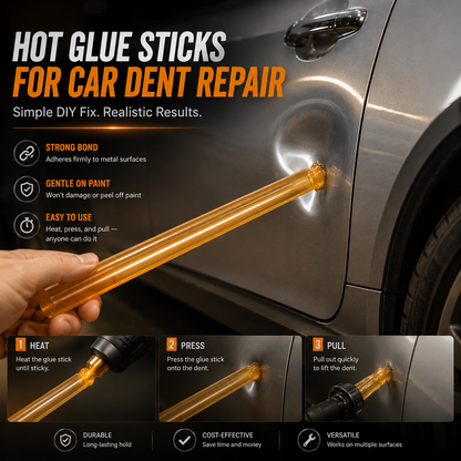 🦄Hot Melt Repair Glue Sticks – Fix Small Cracks, Chips & Dents – Strong Multi-Surface Bond for Home & Car