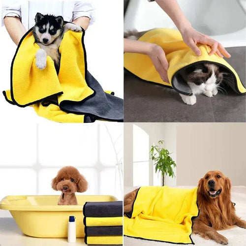 Quick-Dry Pet Towel: 50 x 100 cm (Approx. 20" x 40")