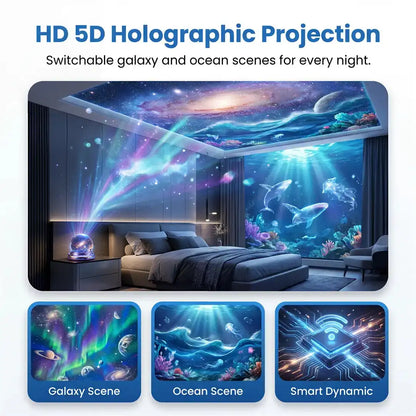 🔮🦄Night Light Projector - Smart Holographic Star Projector🪭
