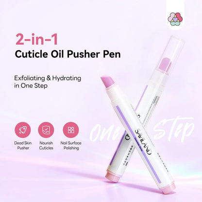 Cuticle Remover Pen Set with Cuticle Oil, Portable Cuticle Softener for Home DIY & Professional Nail Salon Manicure