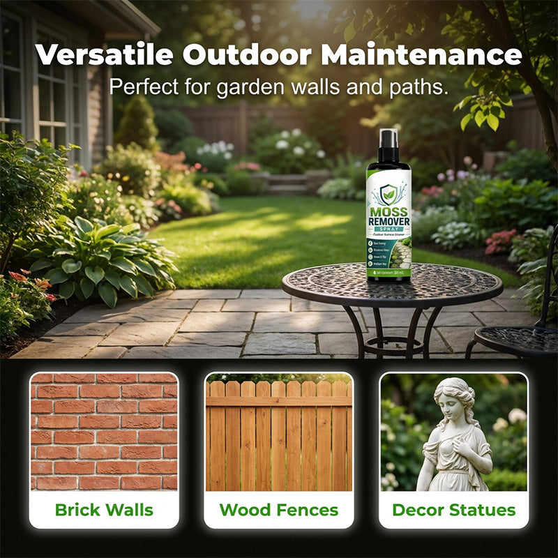 🔥🏉Outdoor Moss Remover Spray – Fast-Acting Formula for Patios, Walkways & Garden Stones – no more fear of slipping and falling🚶‍♂️